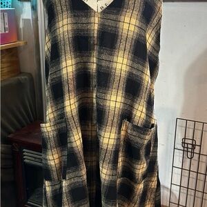 SHEIN brand cute XL plaid dress with pockets
